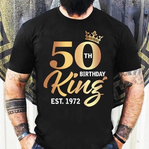 50th Est 1972 Birthday Gift for Men, Custom Name Birthday Shirt For Dad, 50th Birthday Tee for Him, 50 Birthday Dad Gift, Husband 50 Bday