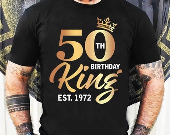 50th Est 1972 Birthday Gift for Men, Custom Name Birthday Shirt For Dad, 50th Birthday Tee for Him, 50 Birthday Dad Gift, Husband 50 Bday