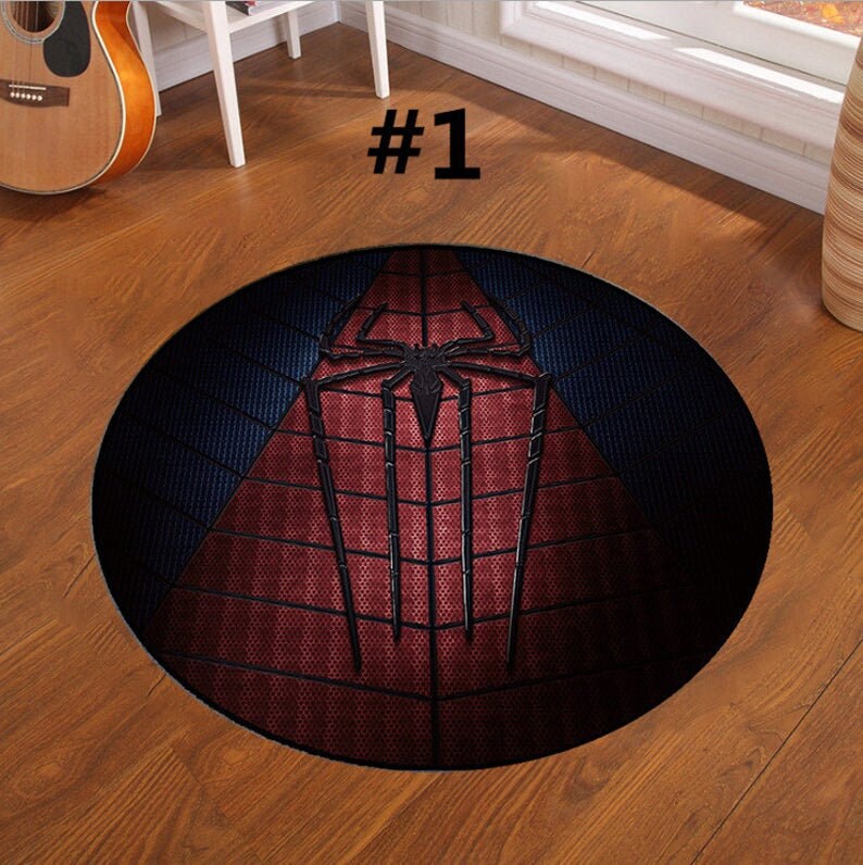 Spider Man Living Room Carpet Spider Man Carpet Home Decor | Etsy