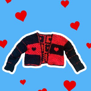 Crochet Heart Cardigan