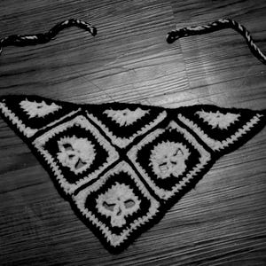 Crochet Skull Bandana