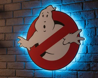 Letrero LED de pared de Los Cazafantasmas, luz con el logotipo de Los Cazafantasmas, decoración de pared de Los Cazafantasmas, letrero de Los Cazafantasmas para habitación, regalo de Los Cazafantasmas, letrero de neón