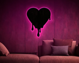 Heart led sign, Heart wall light, Heart led light, Heart neon lights, Heart neon sign, Heart night light, Heart light up sign, Heart lighted
