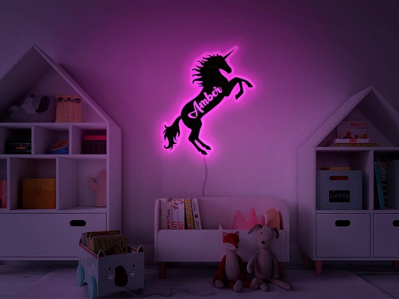 Multicolor Stars Unicorn Luminous Wall Stickers Glow In The Dark Cartoon  Fluorescent Wall Decal For Baby Kids Rooms Home Decor