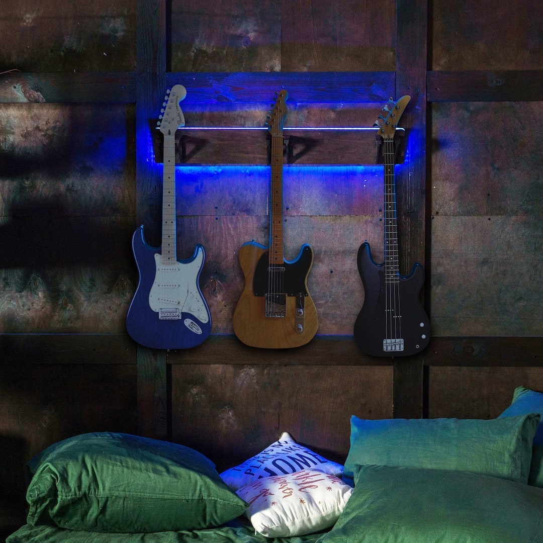 Led Guitar Hanger, Guitar Hanger Wall Mount, Unique Guitar Hanger