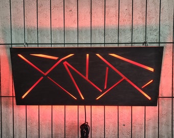 Lighted wall art, LED wall decor, Led wall art, Led wall light, Led bedroom wall decor, Neon led light, Led room decor, Light up wall decor
