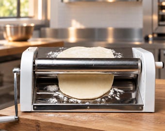 Manual Dough Sheeter, Dough Rolling Machine, Pastry Roller, Pizza Dough Roller, Pasta Pizza Maker, Countertop Dough Roller