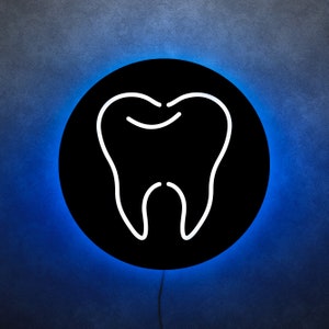 Tooth neon sign, Tooth led light, Tooth neon, Tooth wall art, Tooth led sign, Tooth wall decor, Dentist office wall decor, Dental neon sign