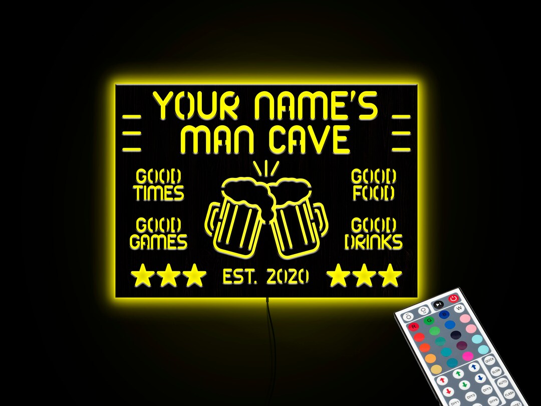 Man Cave Neon Sign Custom Man Cave Sign Personalized Led Etsy