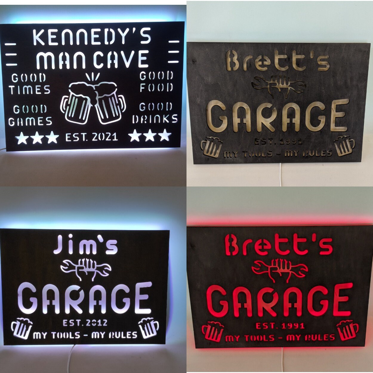 Man Cave Neon Sign Custom Man Cave Sign Personalized Led Etsy