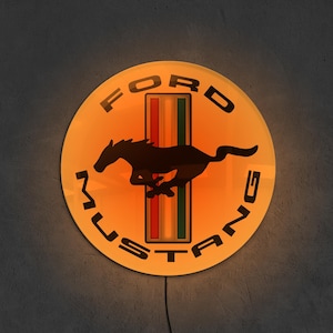 Ford mustang neon sign, Ford led sign, Ford logo sign,Mustang led sign,Car neon sign,Garage led sign,Man cave led sign,Ford mustang wall art