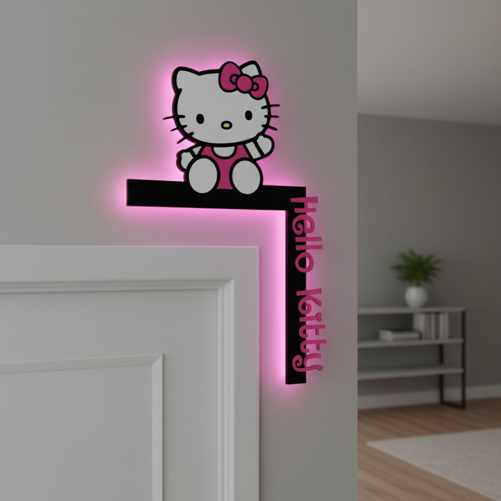 Hello Kitty Neon Sign, Hello Kitty Name Sign, Hello Kitty Door Sign ...