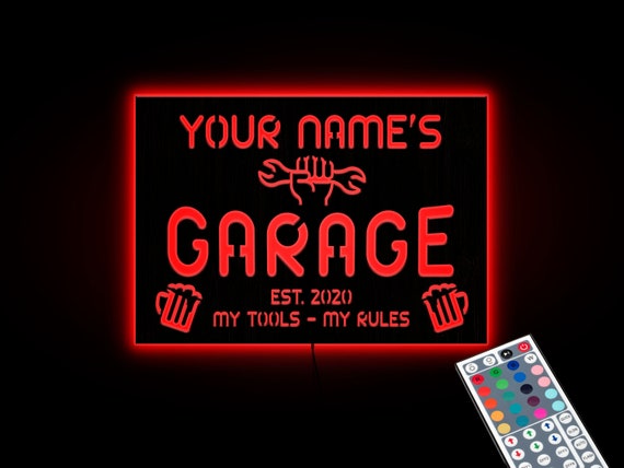 Garage Neon Light Custom Garage Led Sign Garage Neon Sign