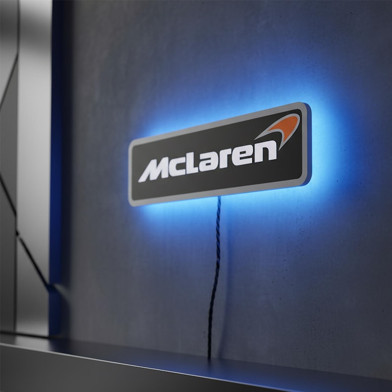 Mclaren Wall Sign, Formula 1 Racing Decor, Mclaren Garage Light, F1 ...