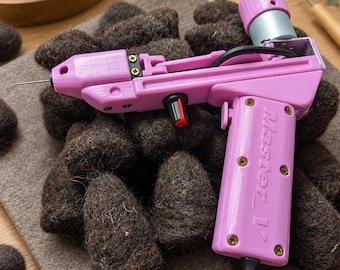 Electric Needle Felting Machine, 1-5 Needle Wool Felting Tool, Adjustable Speed Handheld Dry Felting Gun for Wool Crafts