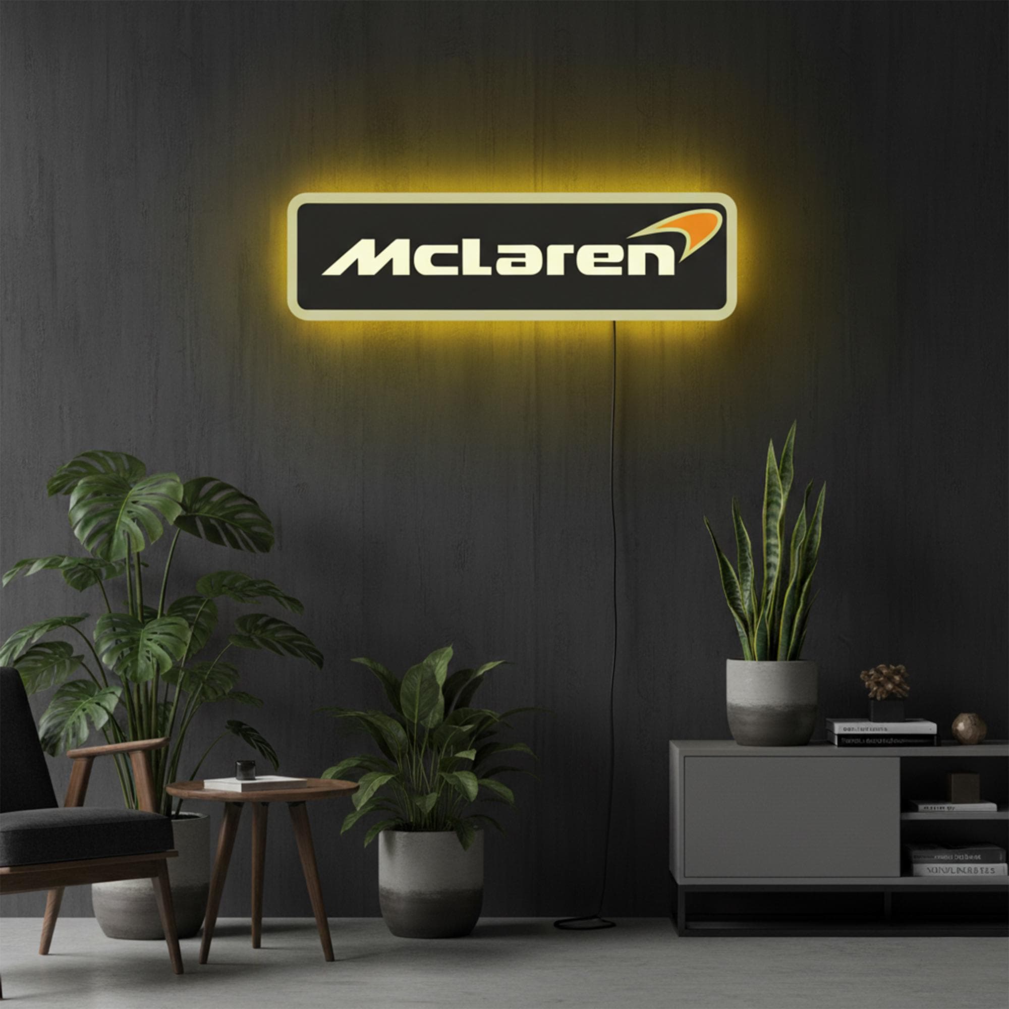 Mclaren Wall Sign, Formula 1 Racing Decor, Mclaren Garage Light, F1 ...