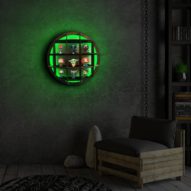 Figure Shelf Led, Funko Pop Display Shelf, Led Floating Shelf, Display