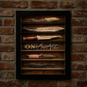 Knife display case with light, Knife display stand with led, Pocket knife display, Pocket knife storage,Wooden wall display shelf for knives