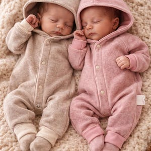 Merino Wool Baby Overall – Premature & Newborn Babies – Baby Overall Merino Wool Sizes 44–80 – Hand-Sewn Baby Wool Suit – Gift for Birth