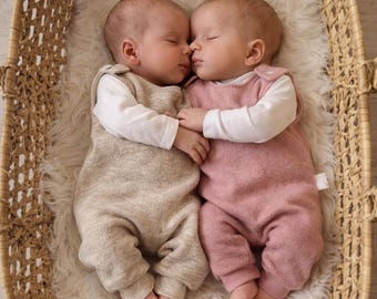 Grenouillère en laine mérinos pour bébé prématuré, tailles 44 à 56 | Grenouillère en laine mérinos pour bébé | Vêtements pour bébé prématuré | Grenouillère en laine pour nouveau-né | Cadeau de naissance