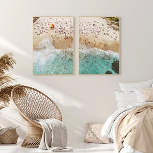 Tamarama Beach Australia SET of 2 Ocean Wall Art Gallery Home Decor Aerial Photography Poster