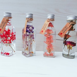 Floating flowers - optionally with LED base|dried flowers in glass|herbarium| Light bottle|spring decoration| Gift idea|