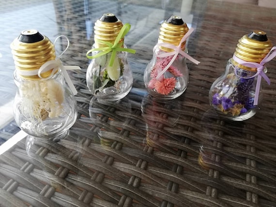 Flower Deko Glühbirne aus Glas//Gastgeschenk//verschiedenen Farben oder als Setpreis//kostenloser Versand