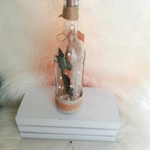 Flower Bottle &quot;Eucalyptus Mix&quot; 750ml - including fairy lights //from 59,- free shipping