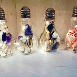 XXL LED decorative light bulb made of glass | Table decoration | Gift idea | Battery-operated with on/off switch | Garden decoration