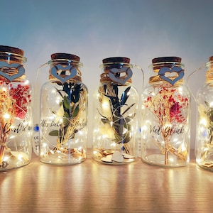Cash gift wedding | Dried flowers in a glass | Flower bottle | Gift voucher | Gift message | Mini bouquet | Wedding gift |