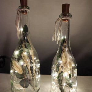 Beautiful "eucalyptus dream" | dried flowers in a glass | wedding decoration | Decorative bottle|table decoration|eucalyptus