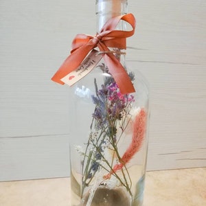 Bloemenmagie| XXL Bloemenfles| Gedroogde bloemen in een pot| Cadeau| Decoratieve fles| Boeket droogbloemen
