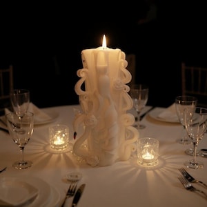 Handmade Carved Swan Candle: Unique Home Decor Gift