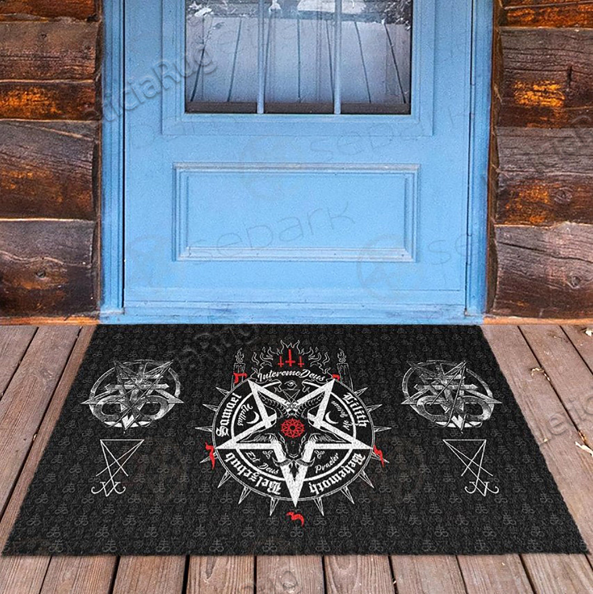Satanic 5 Letters Door Mat Personalized Door Mat Satanism | Etsy