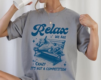 Unhinged Shirts, Funny Raccoon T-shirt, We are all crazy, Mental Health Tee, Meme Y2K, Anxiety Shirt, Possum, Weirdcore, Trash Panda, 90s