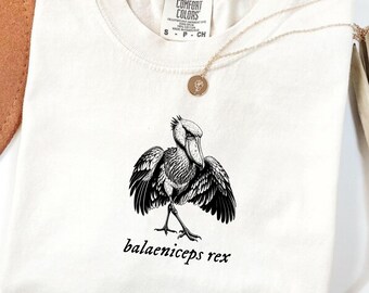 Shoebil Tshirt, Balaeniceps Rex Shirt, Comfort Colors T-shirt, Shoebill Stork Meme Tee, Bird Lover Gift Prehistoric Shoebill Shirt, Dinosaur
