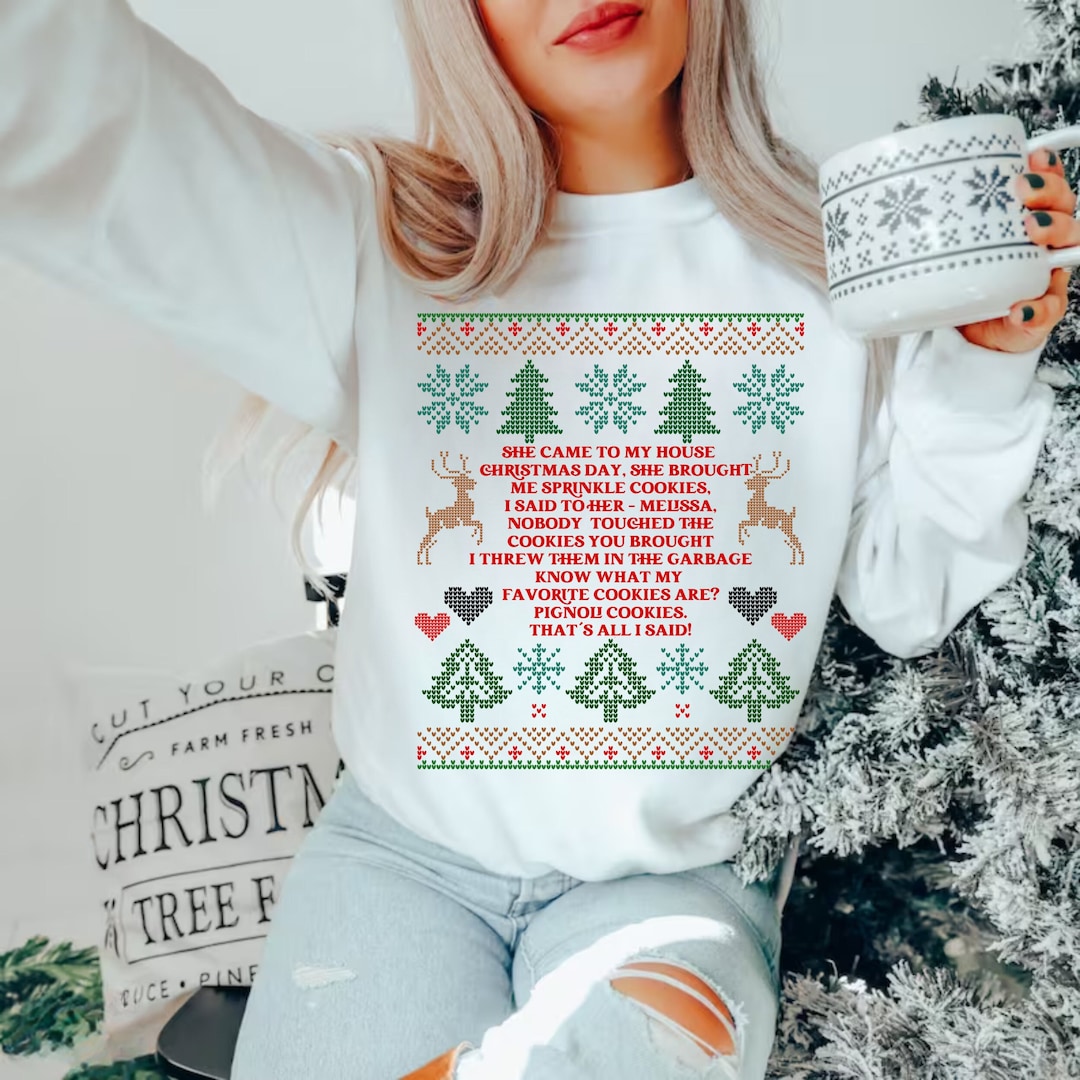 She Brought Me Sprinkle Cookies Ugly Christmas Sweater, RHONJ