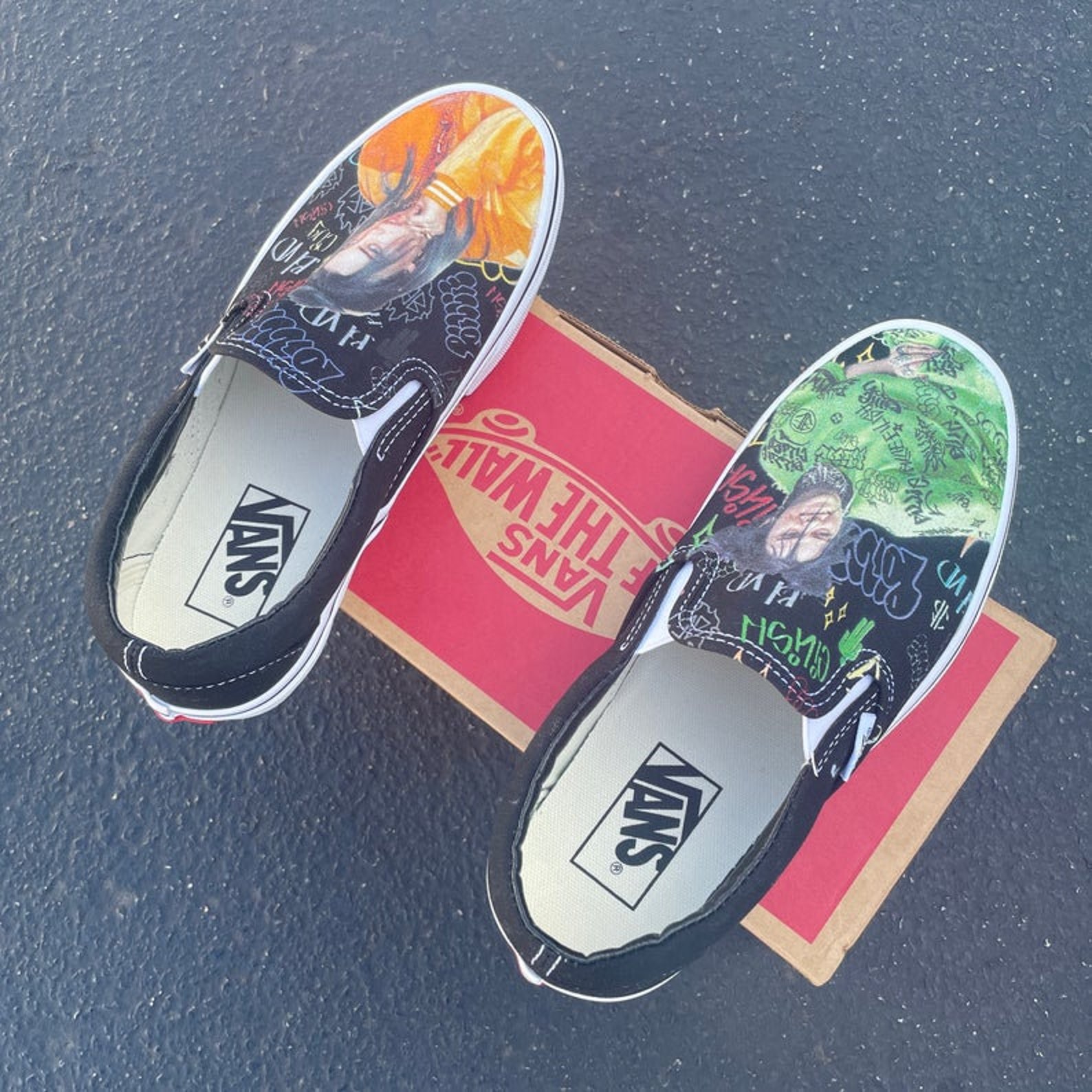 Billie Eilish Slip On Vans Billie Elish Vans Billie Eilish | Etsy