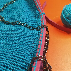 Shopping net, tote bag Turquoise