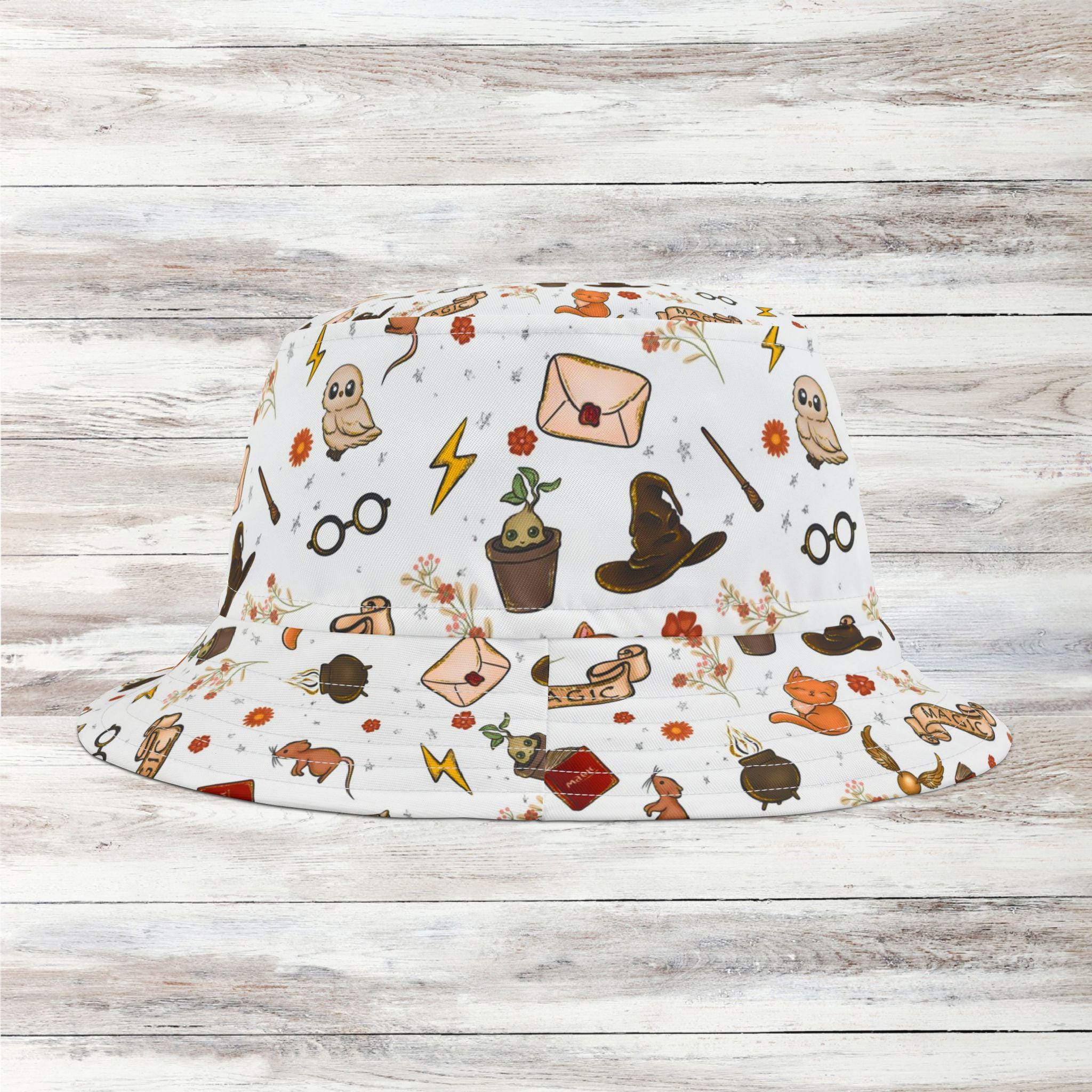 NEW Harry Potter X Love Your Melon Burgundy Bucket Hat Embroidered Glasses L/XL New Harry Potter™ x LYM summer accessories ✔️ Get ready  main image 3