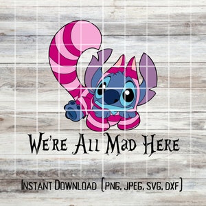 Cheshire Stitch Estamos todos locos aquí - *Descarga digital*