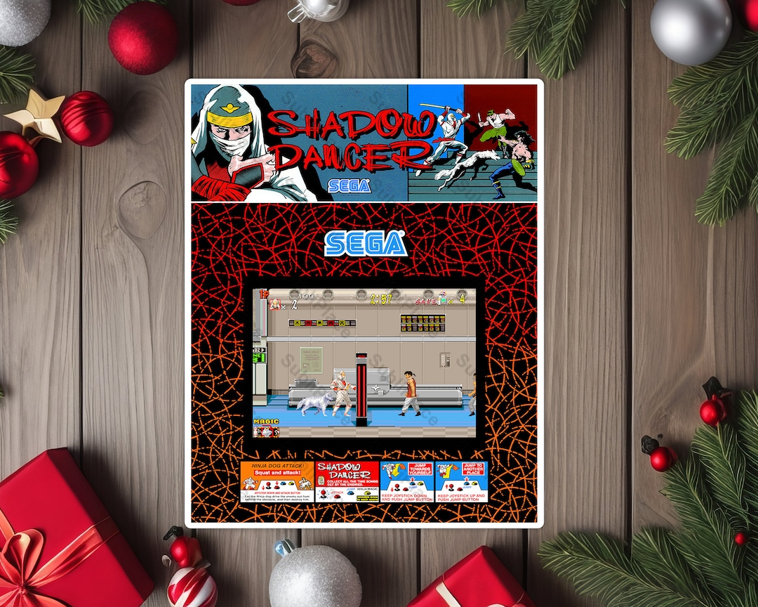 Bezel Scene Shadow In Shadow Dancer Arcade Game Marquee, Bezel & Screenshot 8