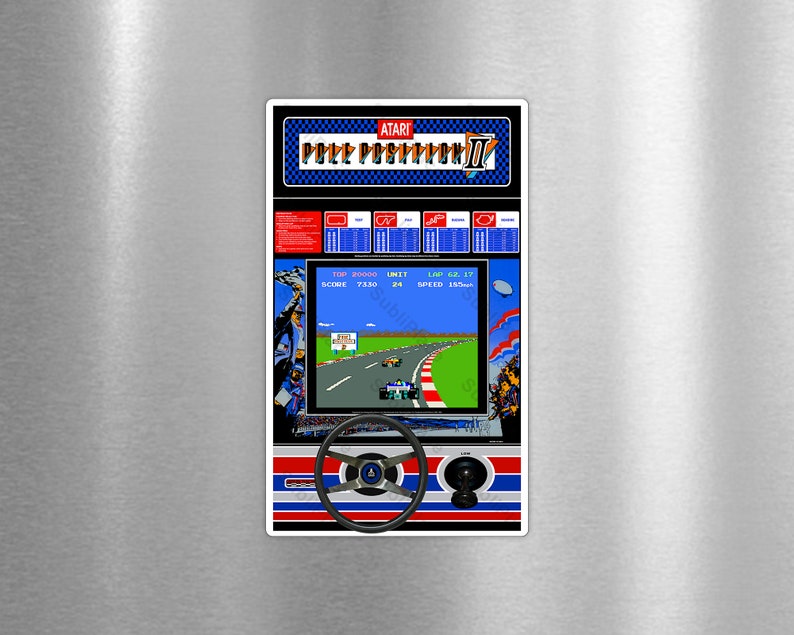 Pole Position Ii Pole Position II Arcade Game Image on a 3
