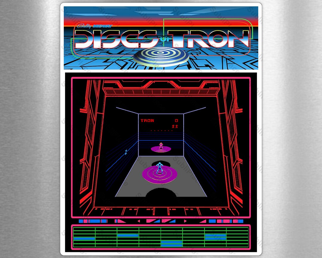 Discs of Tron Arcade Game Marquee Bezel & Screenshot Etsy