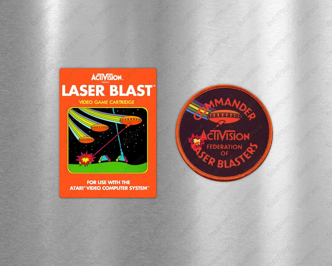 Atari 2600 Laser Blaster Box Cover & Activision Laser Blasters Replica