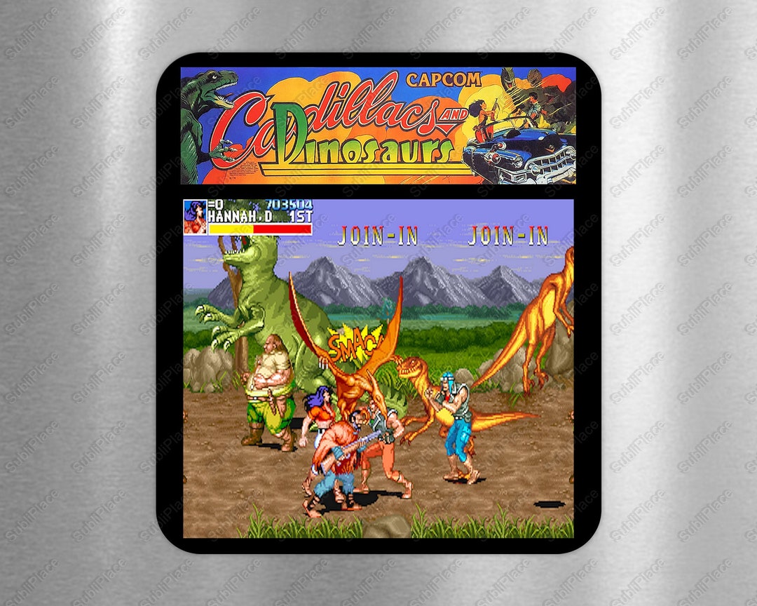 Cadillacs and Dinosaurs Arcade Game Large Fridge Etsy