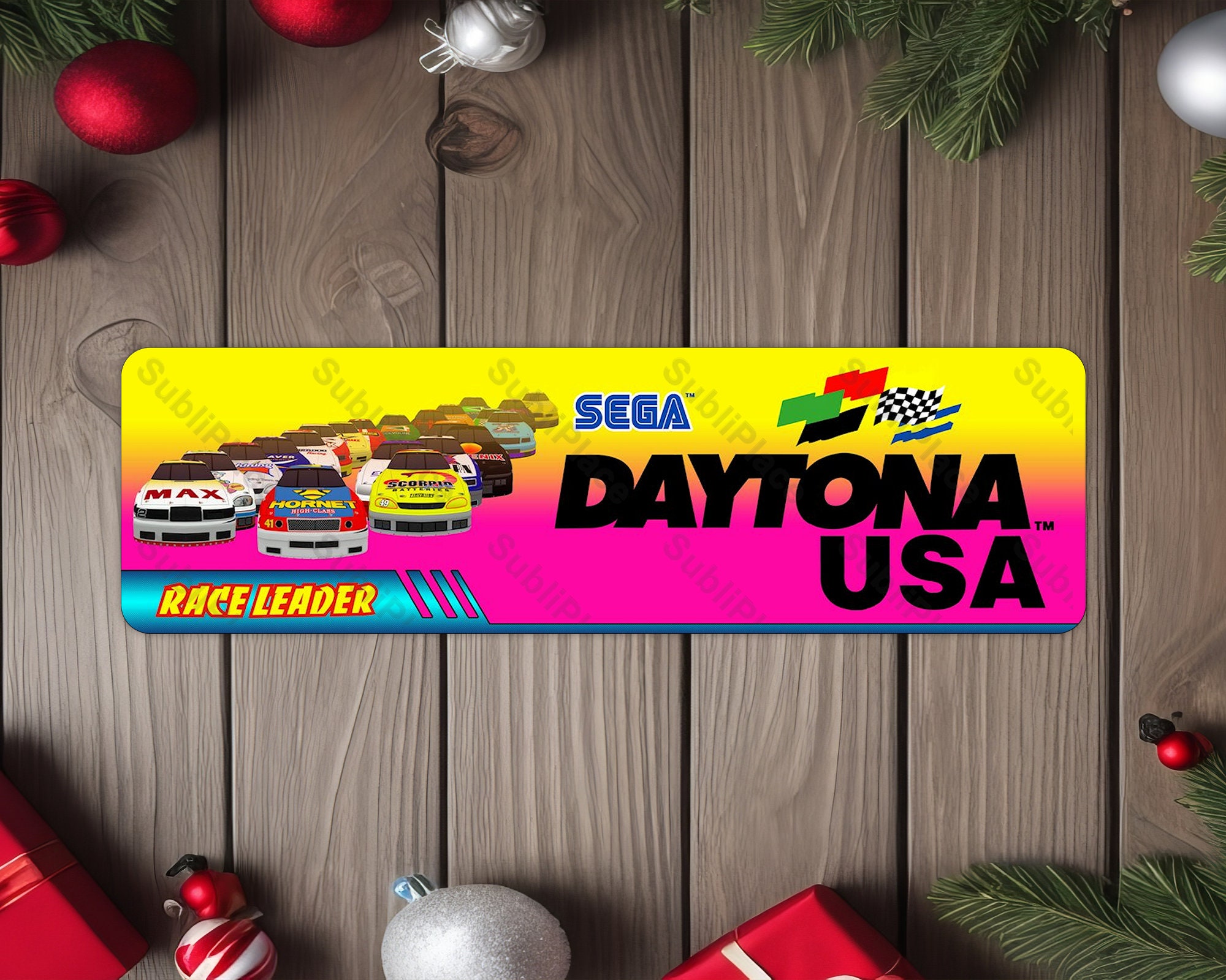 Daytona USA - Race Leader Arcade Game Marquee 4