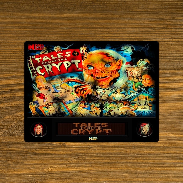 Tales From The Crypt Pinball Backglass Image Arcade Game Fridge Magnet 3"x4" Metal Plate - High gloss w/ rounded corners - Image sublimated