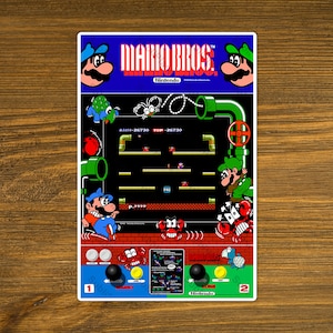 Mario Bros. Arcade Game Marquee, Bezel, Screenshot & Control Panel ...