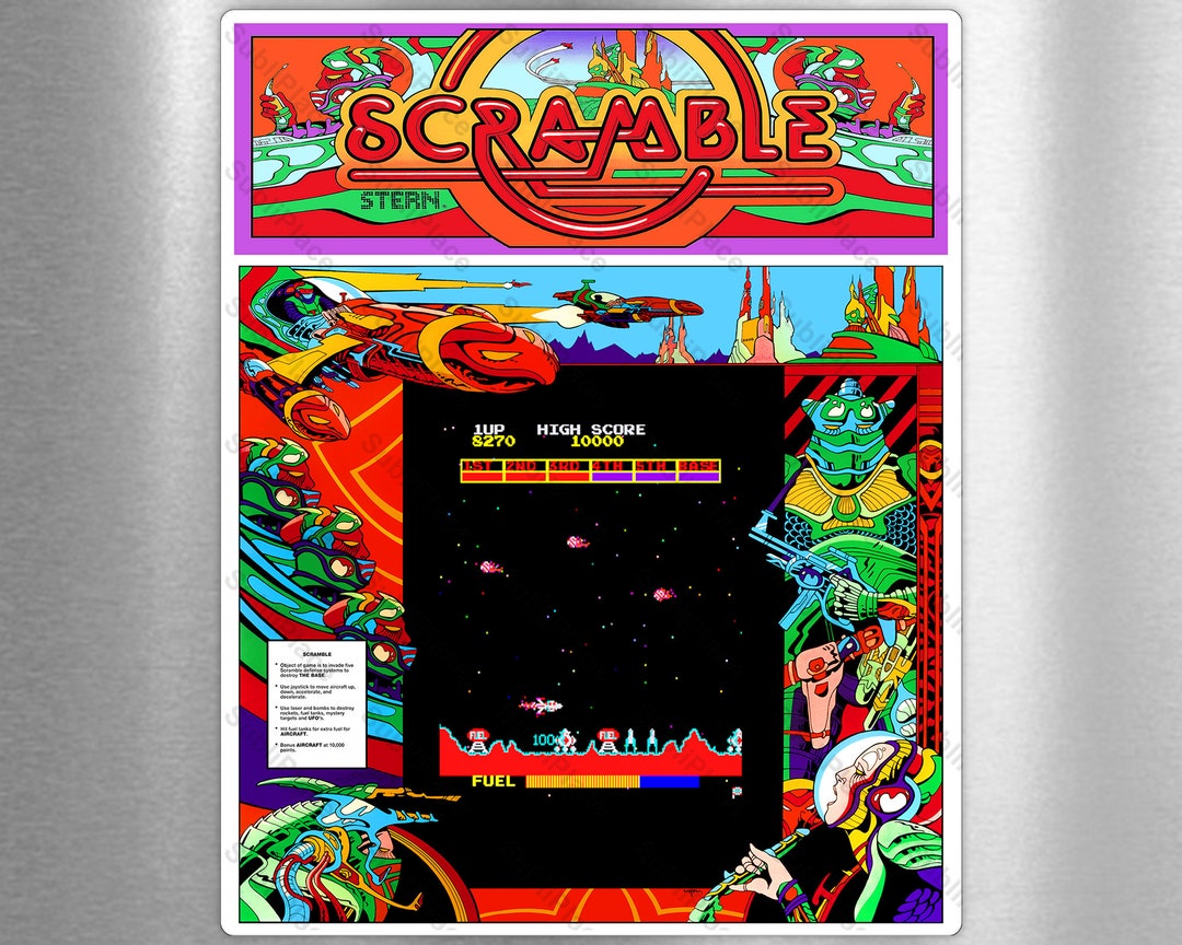 Scramble Arcade Game Marquee Bezel & Screenshot Etsy